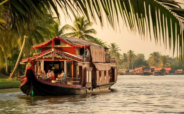 Alleppey backwaters day trip with a traditional Kerala houseboat